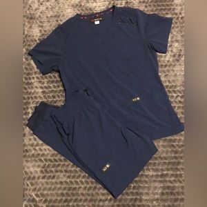 KOI SET of Women’s Size Small Scrubs. Navy Blue